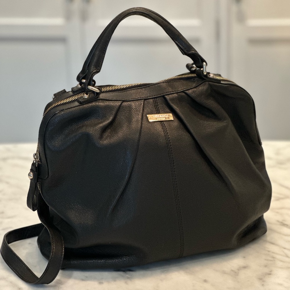 Kate Spade New York - Women’s Large Black Pebbled Leather Handbag / Crossbody
